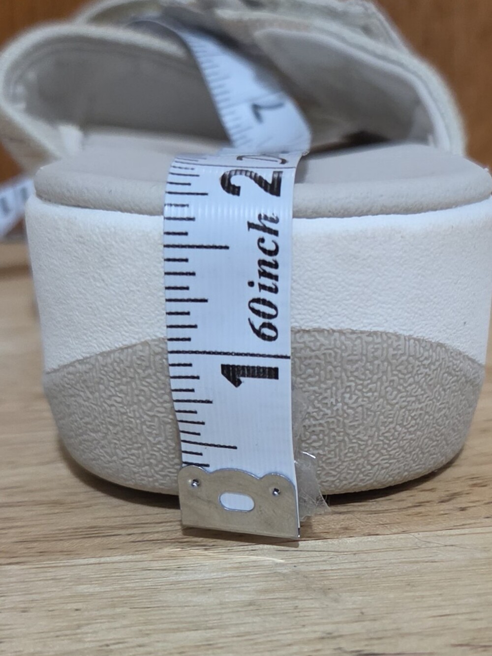 Clarks Cloudsteppers Womens 8M Cross Strap Slide Wedge Sandal Beige - Picture 14 of 14